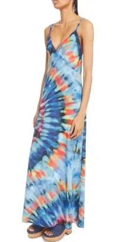 Chloé Chloe Tie Dye Silk Caftan & Maxi Slip dress Blue Multicolor Size 38 $4032 NEW