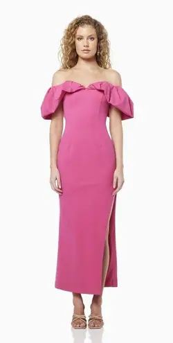 Elliatt  Exuberant Off Shoulder Maxi Dress Pink