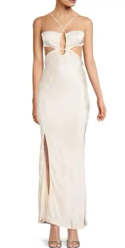 Bardot Daring Cutout Satin Maxi Dress