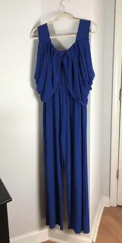 NWT Anthony Full Length Jumpsuit Jumper Never Worn Womens Small Blue Ruffled