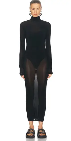 Isabel Marant NWT Vanessa Dress in black sheer jersey Sz 40 US Medium $695