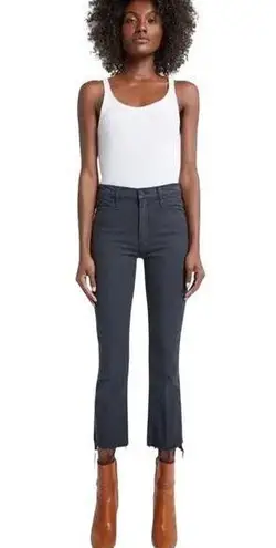 MOTHER Denim MOTHER Insider Crop Step Fray in Washed Black size 25