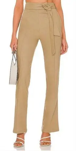 Majorelle Ameera linen blend Pant in taupe green