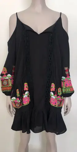 Vava by Joy Han Gabi Cold Shoulder Embroidered Dress