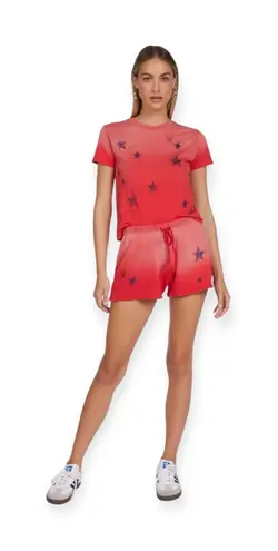 Lauren Moshi new ★ Zoa Vintage Potassium Spray Stars Short ★ Brick Red Ombré ★ L
