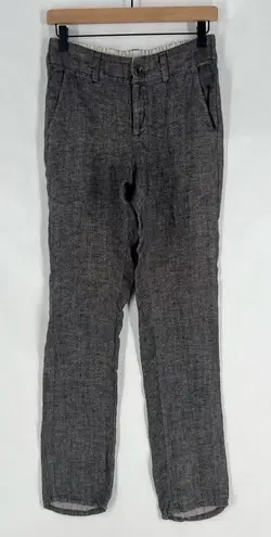 Formidable DAR Handmade Gray Linen Lightweight Mid Rise Slim Leg Pants Size XS