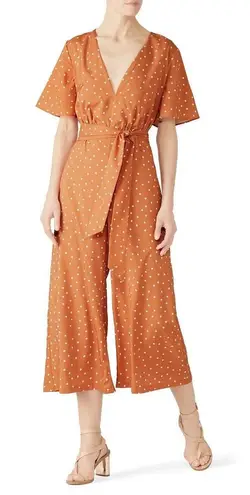 Stylestalker Laurel Jumpsuit Women's XS Orange Cropped Flared Leg V-Neck RTR