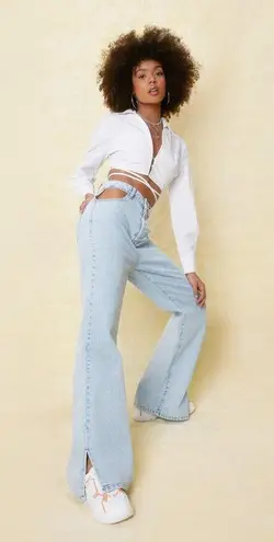 Nasty Gal Trendy Cut Out Pocket Jeans