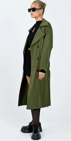 Princess Polly MEIKO TRENCH COAT KHAKI