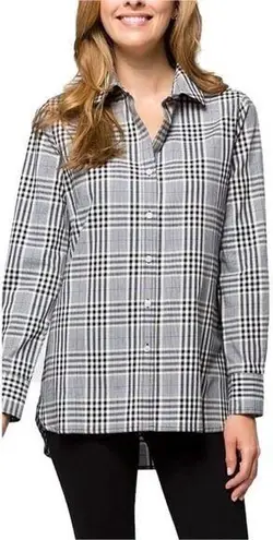 Tyler Boe Windsor Black White Pink Plaid Button Front Collared Shirt Size Medium - Image 1