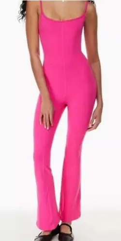 Wilfred Aritzia FREE Vital Pink Divinity Kick Flare Jumpsuit Women's SIZE SMALL