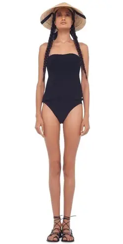 Norma Kamali Strapless Babydoll One-Piece Swimsuit in Black Size XX-Small