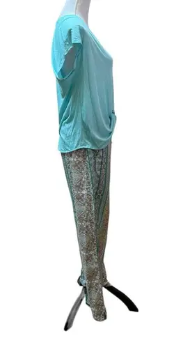 Victoria's Secret Victoria Secret Aqua Top Sz M & Boho Print  Pant  Sz S Pajama Set Size S/M