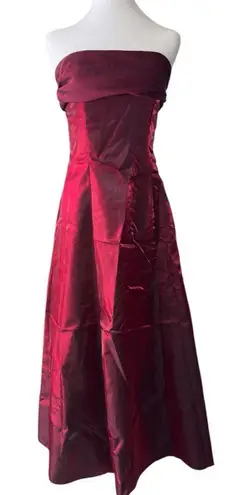 Morgan & Co. by Linda Bernell Red maxi Strapless Dress Size 6 prom