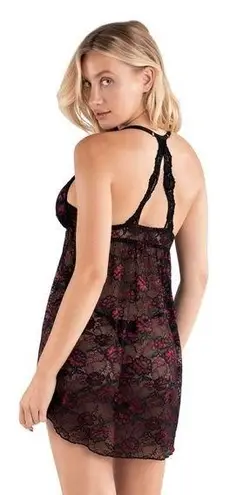 Lilac+London Women’s Lace Babydoll Chemise Lingerie V