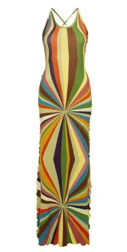 Siedres colorful Solana Sun Ray Knit Maxi Dress Maxi Dress NEW Red Size L
