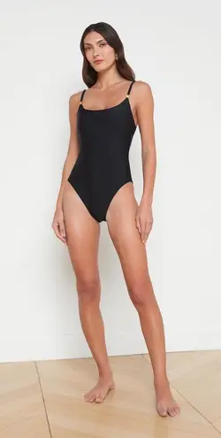 L'Agence L’AGENCE Remi One-Piece Swimsuit, Black, Size Medium, $225