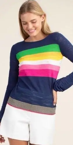 Trina Turk  Rainbow Sweater navy/multi sz M