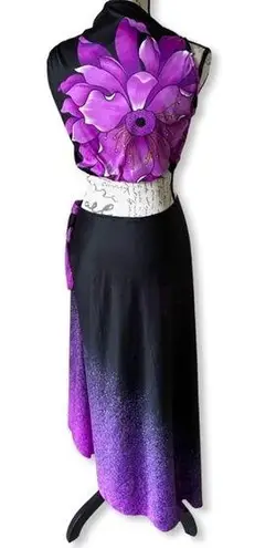 Vintage Hand Sewn Two Piece Cover Up / Outfit Purple Size M