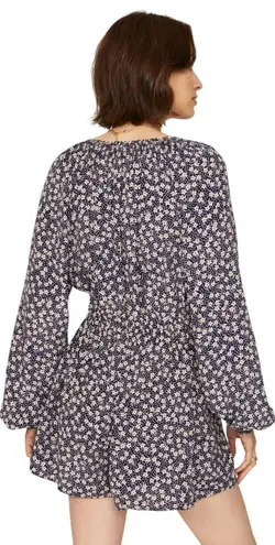 Polo Ralph Lauren Long Raglan Sleeves Floral Crepe Romper size 14 NWT Blue