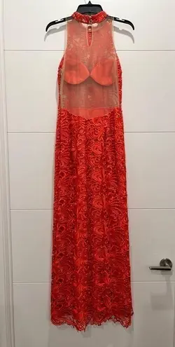 Red PatBO Crochet Maxi Dress Size 10