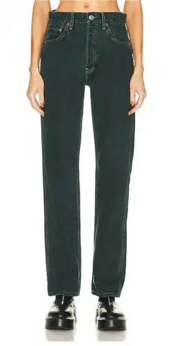 RE/DONE $285 High Rise Loose in Evergreen Dipped - 25
