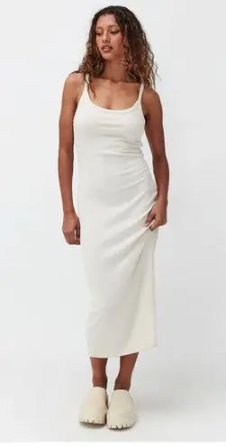 Ghanda Reese midi dress light almond beige Women’s small White