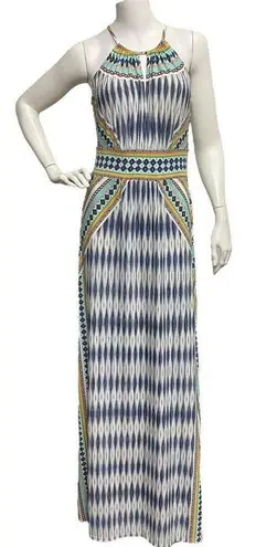 London Times Maxi Dress Women’s Multicolored Size 4 Bare Shoulders Summer Spring