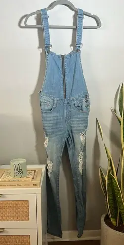 Machine Jeans Inc Women’s Machine Jeans Distressed Overalls