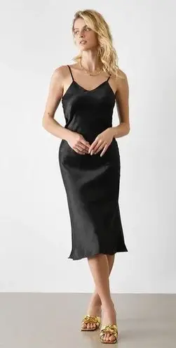 NWT J.ING Silky V neck Slip Midi Dress Size L Size L