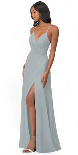 Azazie NWT EVERLEIGHA-Line Sweetheart Pleated Chiffon Floor-Length Dress Size 2