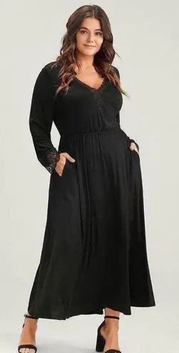 Bloomchic Size 12 •  Large •  Lace Patchwork Pocket Wrap Maxi Dress Without Belt