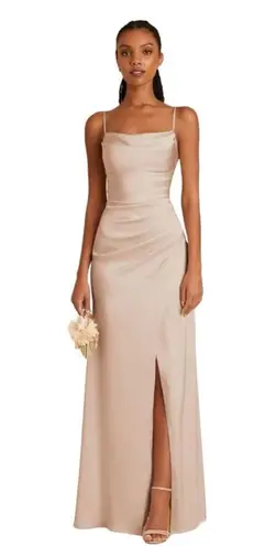 Birdy Grey Lydia Sexy Full Length Draped Dress Taupe Small NWT