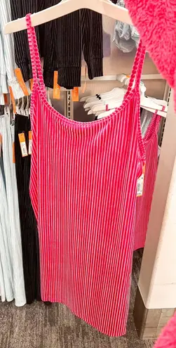 Colsie Pink Velvet Slip Dress Size M