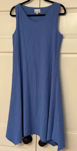 Habitat Handkerchief Hem Periwinkle Blue Midi Dress Asymmetrical Size Medium