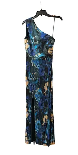 Dress the Population Bella Floral Gown Cobalt Multi Small