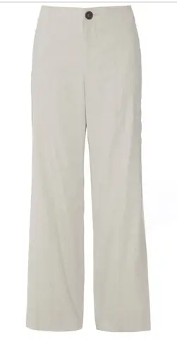 Vince  Womens Linen Blend Slouchy Trousers Wide Leg Beige Size‎ 14 High Rise - Image 1