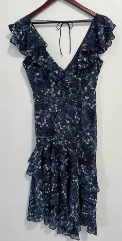 Bardot NWT Romance Frill Dress in Midnight Floral Mini Dress Size 6