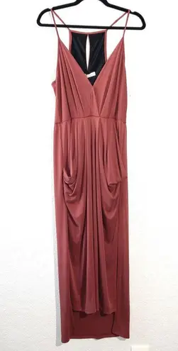 BCBGeneration NWT  Ruby Wine Midi Faux Wrap Dress Size XS