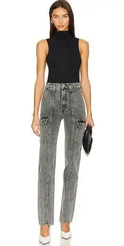 GRLFRND EUC Harper High-rise Cargo Size 28 Slim Tall