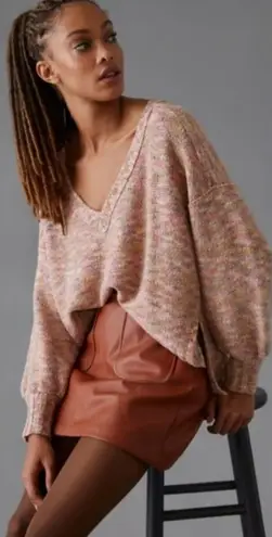 Anthroplogie Pilcro Deep V Neck sweater Small