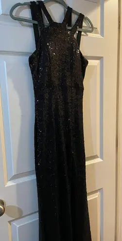 Honey and Rosie black sequin prom dress