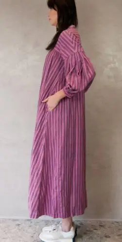 11.11 Eleven Eleven Mangala Striped Dress Pinkwood Purple Sz S Pink