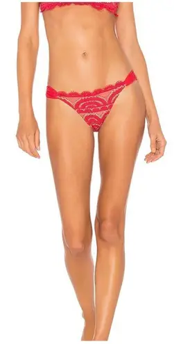 PilyQ red rouge lace bikini bottoms. New