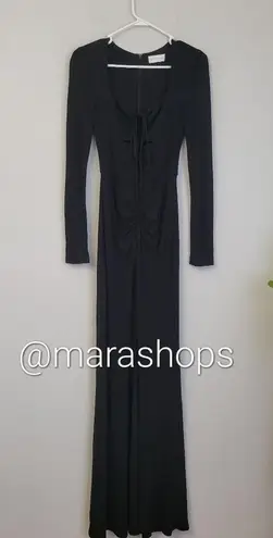 REBECCA VALLANCE Riccardo ruched stretch jersey gown Dress Black Size 0