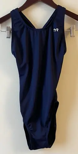 TYR Women's Durafast Elite Maxfit Racerback Swimsuit NEW Navy Blue Size 32 Size M - Image 1