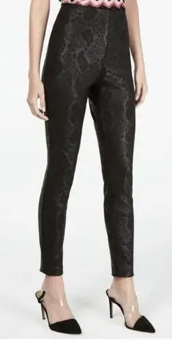 I.N.C. International Concepts Snake Print Pull On Black Skinny Pants Stretchy 6