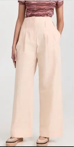 Ulla Johnson Pascale Ultra Wide Leg Pleat Front Pant Petal Pink SZ 2 NEW *FLAW