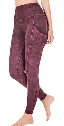 Zenana Outfitters Mineral Wash Pocket Leggings