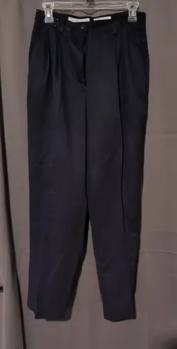 IZOD Club Navy Blue Pants, Women's Size 10 Wide Leg Pants, Casual Office Wear - Image 1